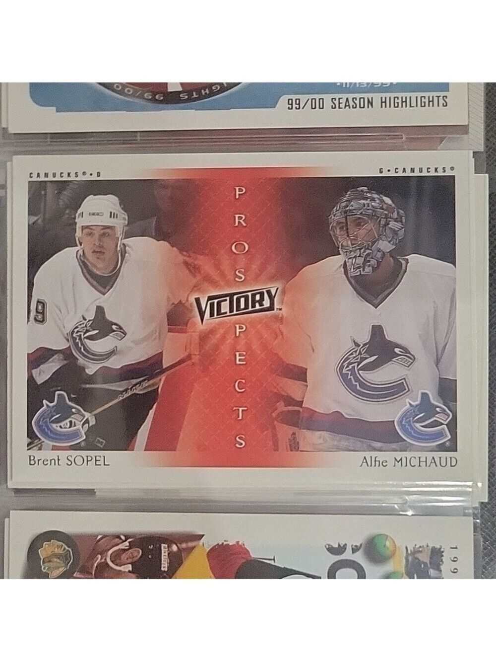 Vancouver Canucks Hockey Card Brent Sopel Alfie Michaud